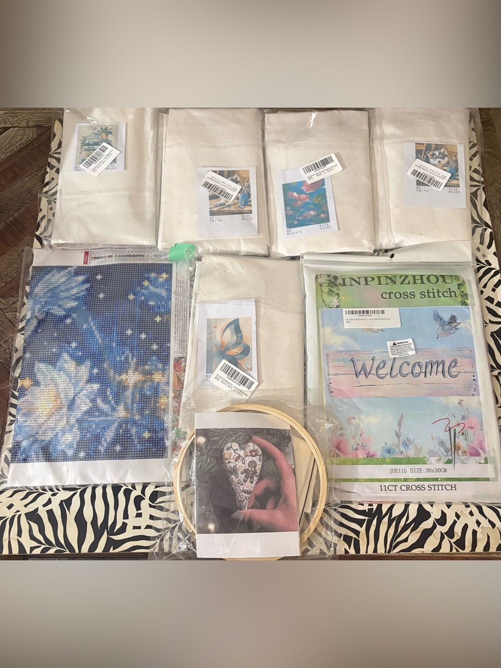 Source Unknown  Cross Stitch and paint by numbers set of 8 new